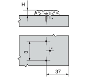 BASE AVIÓ FRONTISSA BLUM 173H7100 EXCÈNTRICA BASE AVIÓ FRONTISSA BLUM 173H7100 EXCÈNTRICA