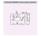 FRONTISSA BLUM 71B3590 BLUMOTION INSERTA RECTE
