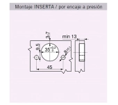 FRONTISSA BLUM 71B3580 CLIP BLUMOTION T8 RECTE FRONTISSA BLUM 71B3580 CLIP BLUMOTION T8 RECTE